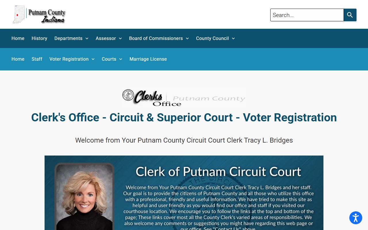 Putnam County Clerk of the Circuit Court home page for court records