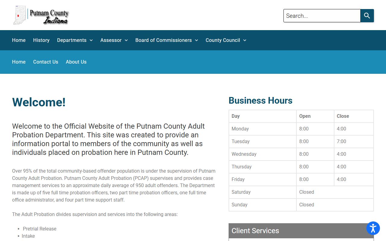 Putnam County arrest records probation and charge outcomes