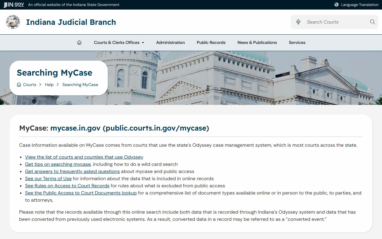 Putnam County court records MyCase help and access guidance