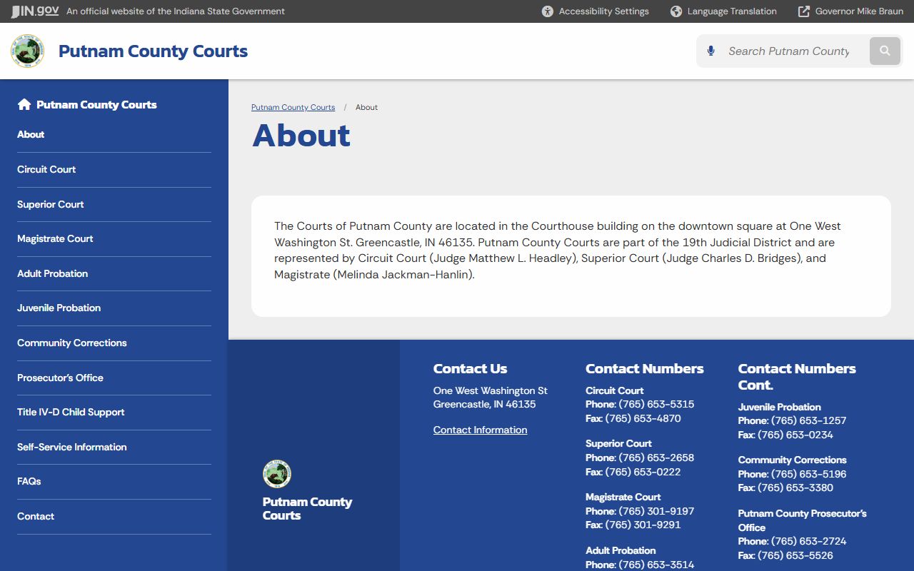 Putnam County court records courthouse judges and district source