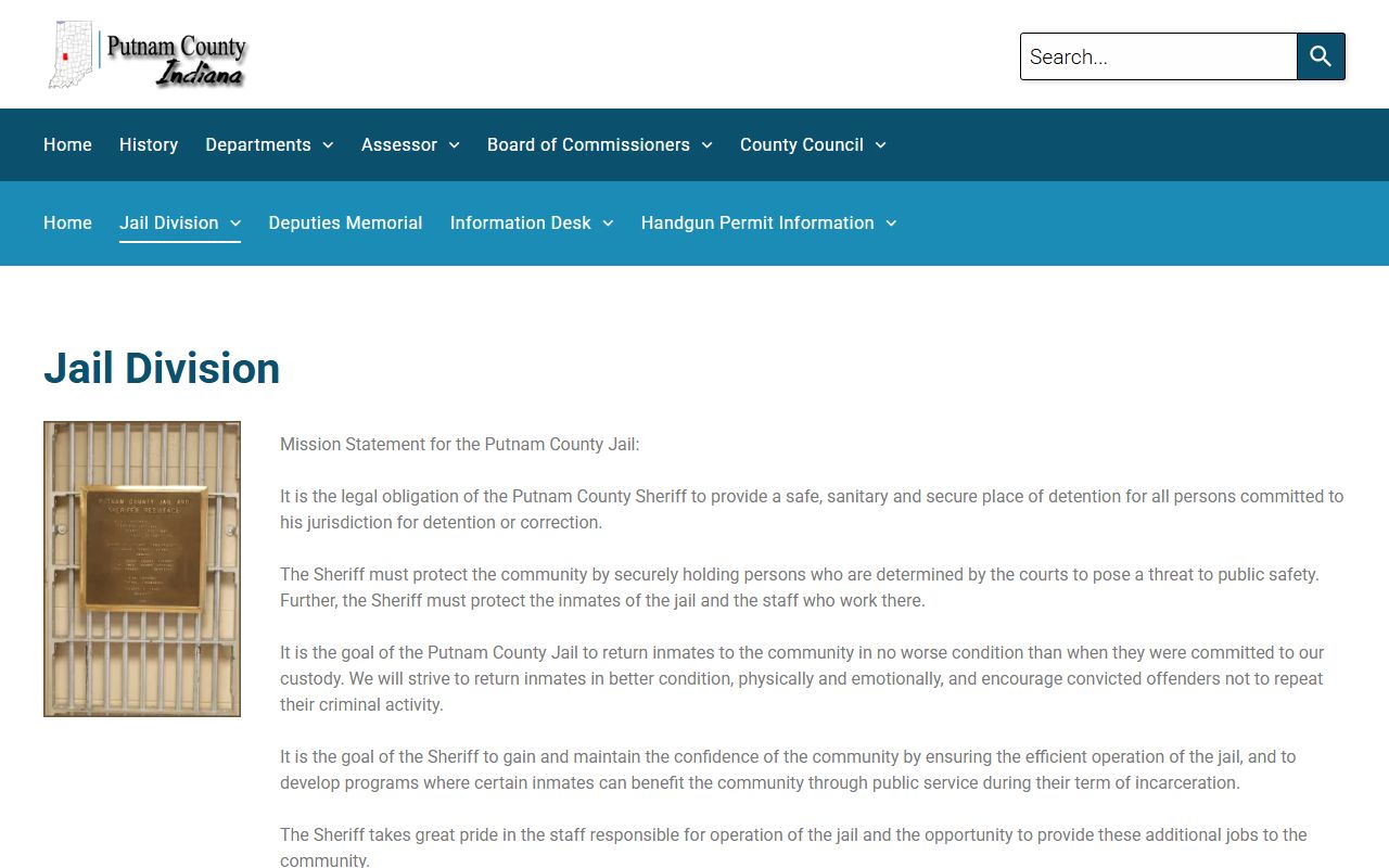 Putnam County inmate records jail division information